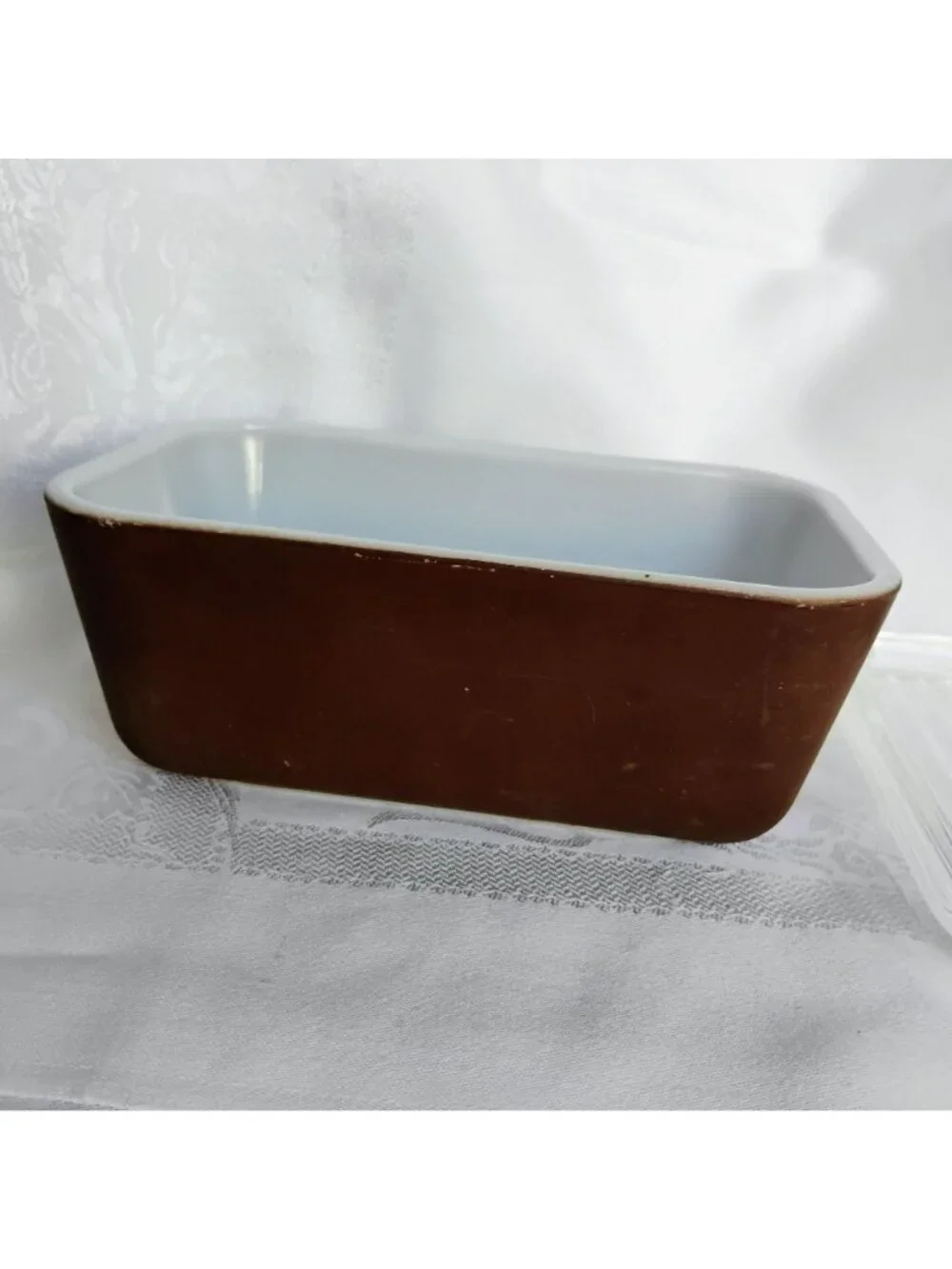 Vintage Pyrex Old Orchard Refrigerator Dishes Set of 3 with Lids, 501 502 Brown
